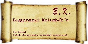 Bugyinszki Kolumbán névjegykártya